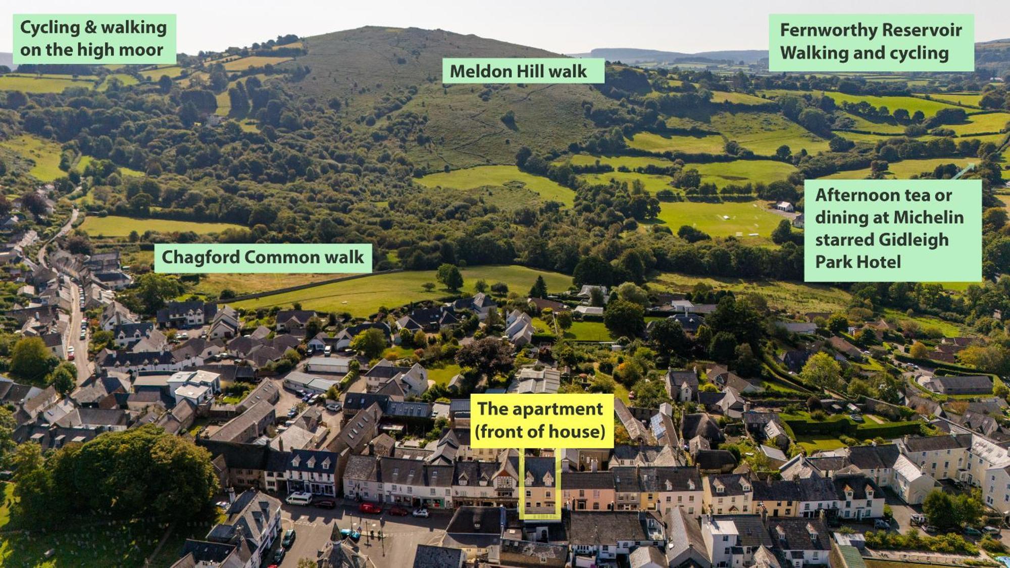 Meldon View - Period Apartment & Roof Terrace Chagford Eksteriør billede